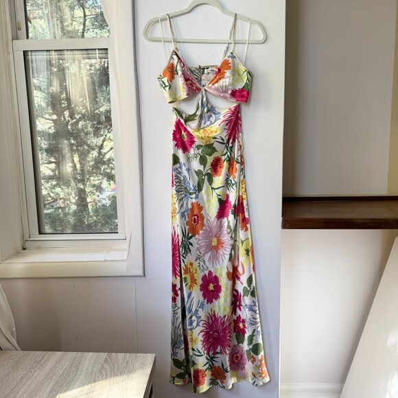 Reformation Poppies Silk Maxi Dress 0 in Fabrizia Floral - Picture 5 of 14
